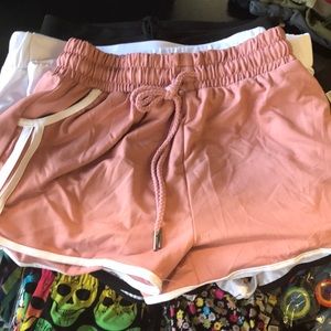 Pink/white shorts